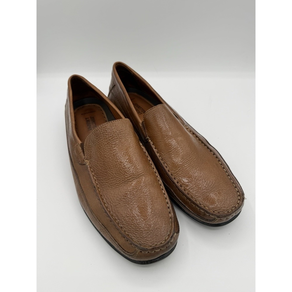Johnston & Murphy Men's Sheepskin Leather Loafers Brown Slip On Shoes Size 11.5
